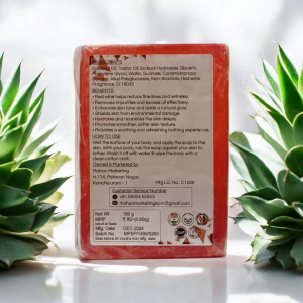Red Wine Bath Soap in Use – Lathering to Reveal Radiant Skin