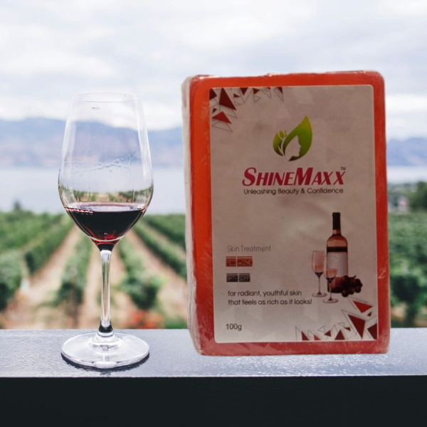 Elegant Red Wine Bath Soap Bar with Non-Alcoholic Red Wine Extract